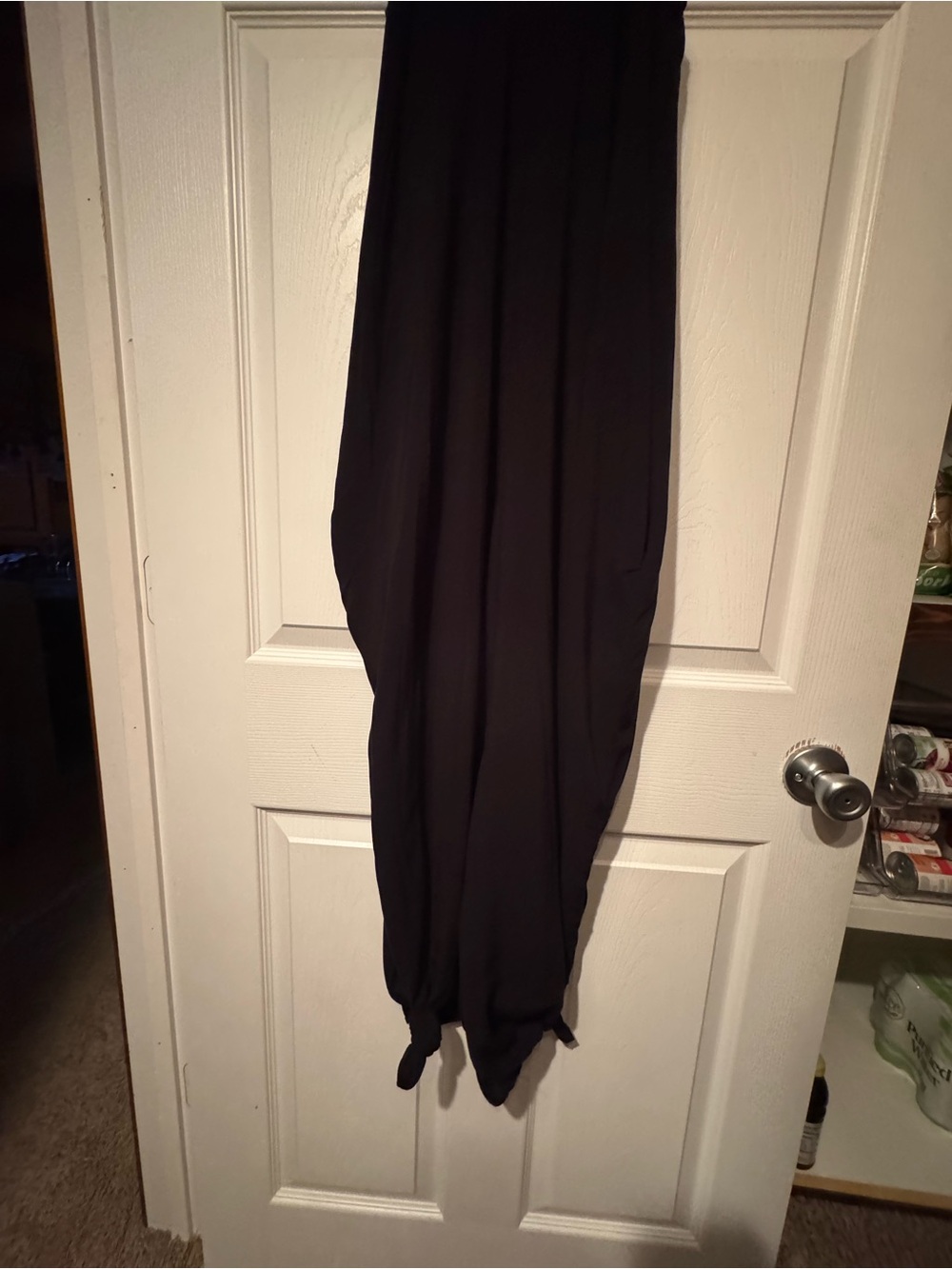 Elan Sz Small-Large V-Back Maxi Slip Dress w/ tie bottom sides, pockets - Picture 5 of 8